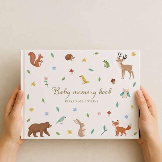 Woodland Baby Memory Book | Hardcover - Mini Chateau